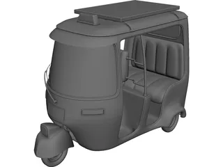 Tuk-Tuk Auto Rickshaw 3D Model