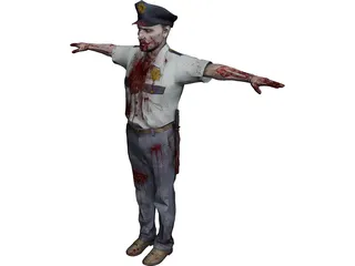 Derrick Zombie 3D Model