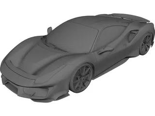 Ferrari 488 Pista (2019) 3D Model 3D Preview