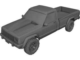 Jeep Comanche (1988) 3D Model