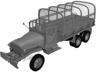 GMC Military Truck 3D Model