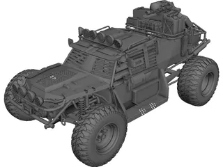 Military Armored Buggy 3D Model