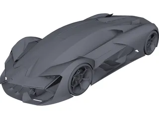 Lamborghini Terzo Millennio Concept CAD 3D Model