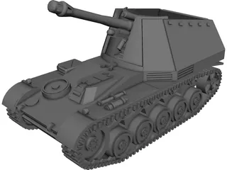 SdKfz 184 Wespe SPG 3D Model