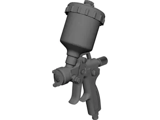 HVLP Spray Gun Top Feed 3D Model 3D Preview