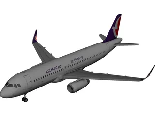 Airbus A321 Air Macau 3D Model