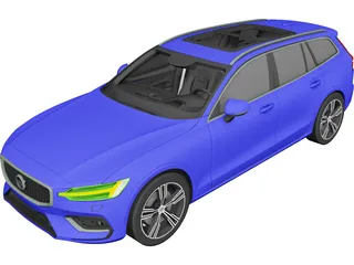 Volvo V60 Wagon (2017) 3D Model 3D Preview
