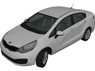 Kia Rio (US) Sedan (2012) 3D Model