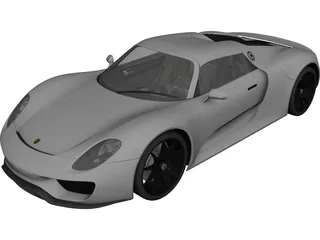 Porsche 918 Spyder Martini 3D Model