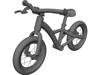 Kids 12inch Balance Bike CAD 3D Model