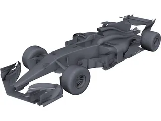 Formula 1 Car (2017) CAD 3D Model