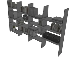 Storage Library 3D Model 3D Preview