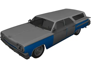 Chevrolet Impala Wagon (1958) 3D Model 3D Preview