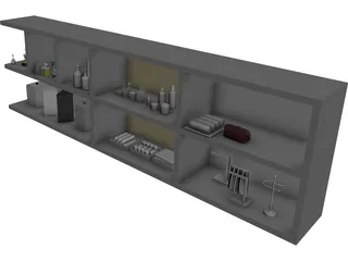 Bathroom Cabinet 3D Model 3D Preview