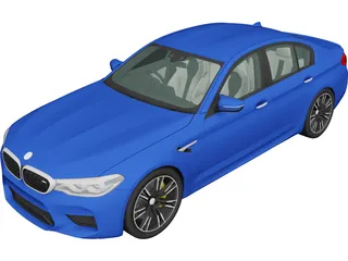 BMW M5 (2018) 3D Model 3D Preview