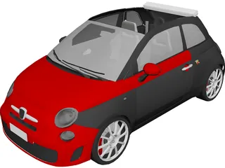 Fiat 500C Abarth (2014) 3D Model