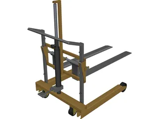 Hand Forklift CAD 3D Model