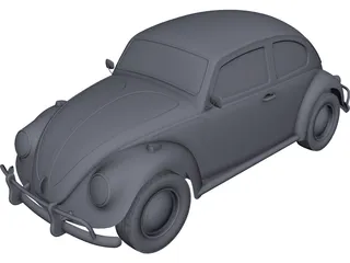 Volkswagen Beetle (1963) CAD 3D Model