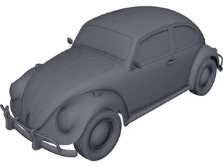 Volkswagen Beetle (1963) 3D Model