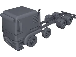MAN TGS Truck 8x4 CAD 3D Model