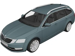 Skoda Octavia Combi (2017) 3D Model