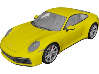 Porsche 911 (992) Carrera S (2020) 3D Model 3D Preview