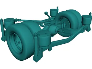 Rear Axle Low Floor Bus CAD 3D Model