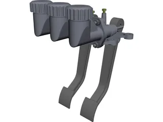 Wilwood 340828 Forward Mount Car Pedals CAD 3D Model