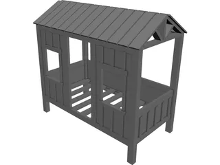Cabin Bed CAD 3D Model