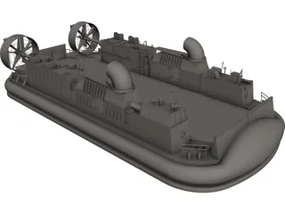 LCAC Hovercraft CAD 3D Model