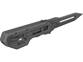 Shock Knife CAD 3D Model