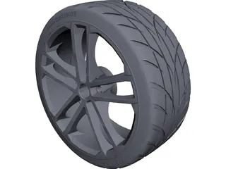 Volkswagen GTD Rims CAD 3D Model