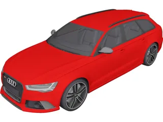 Audi RS6 Avant (2015) 3D Model