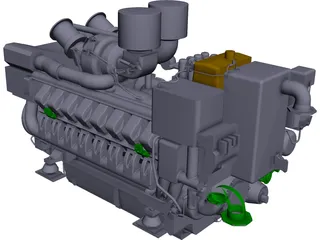 MTU 4000 CAD 3D Model
