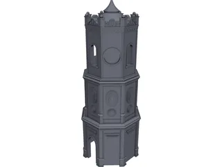 Meydan Saat Sari CAD 3D Model