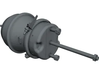 Brake Tristop Cylinder CAD 3D Model