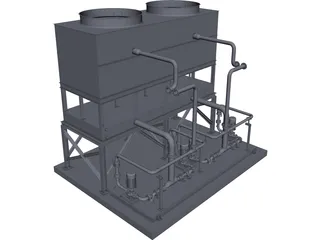 Cooling Water Module CAD 3D Model