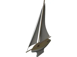 Toy Boat 3D Model