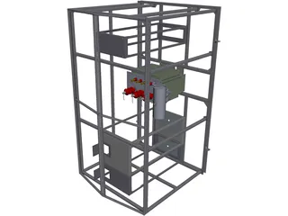 Electric Transformer Container CAD 3D Model