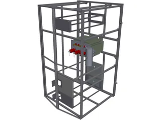 Electric Transformer Container 3D Model