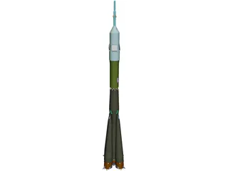 Soyuz-U Rocket Launcher 3D Model