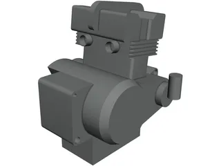 Kawasaki EX-500 Engine CAD 3D Model