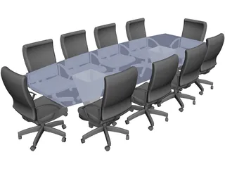 Conference Table 3D Model 3D Preview