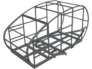 Mini Teardrop Camper Frame CAD 3D Model