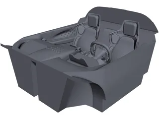 Car Interior CAD 3D Model