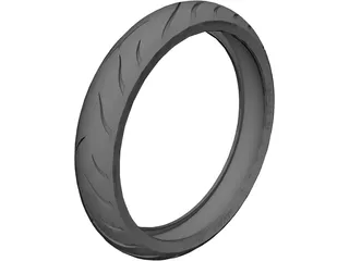 Front Tire CAD 3D Model