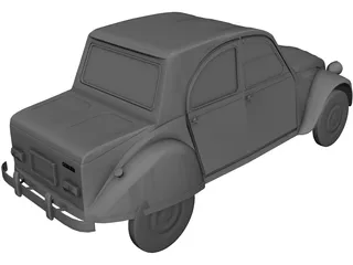 Citroen 2CV AZAM (1969) 3D Model