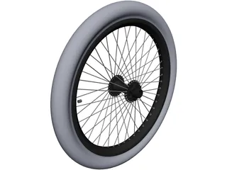 Bike Wheel 20-inch 3D Model