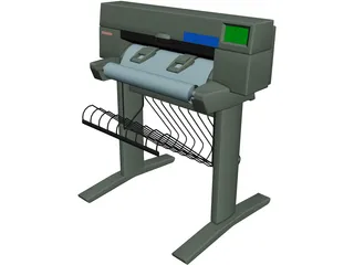 HP450C Plotter 3D Model