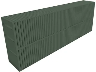Double Shipping Container 3D Model 3D Preview